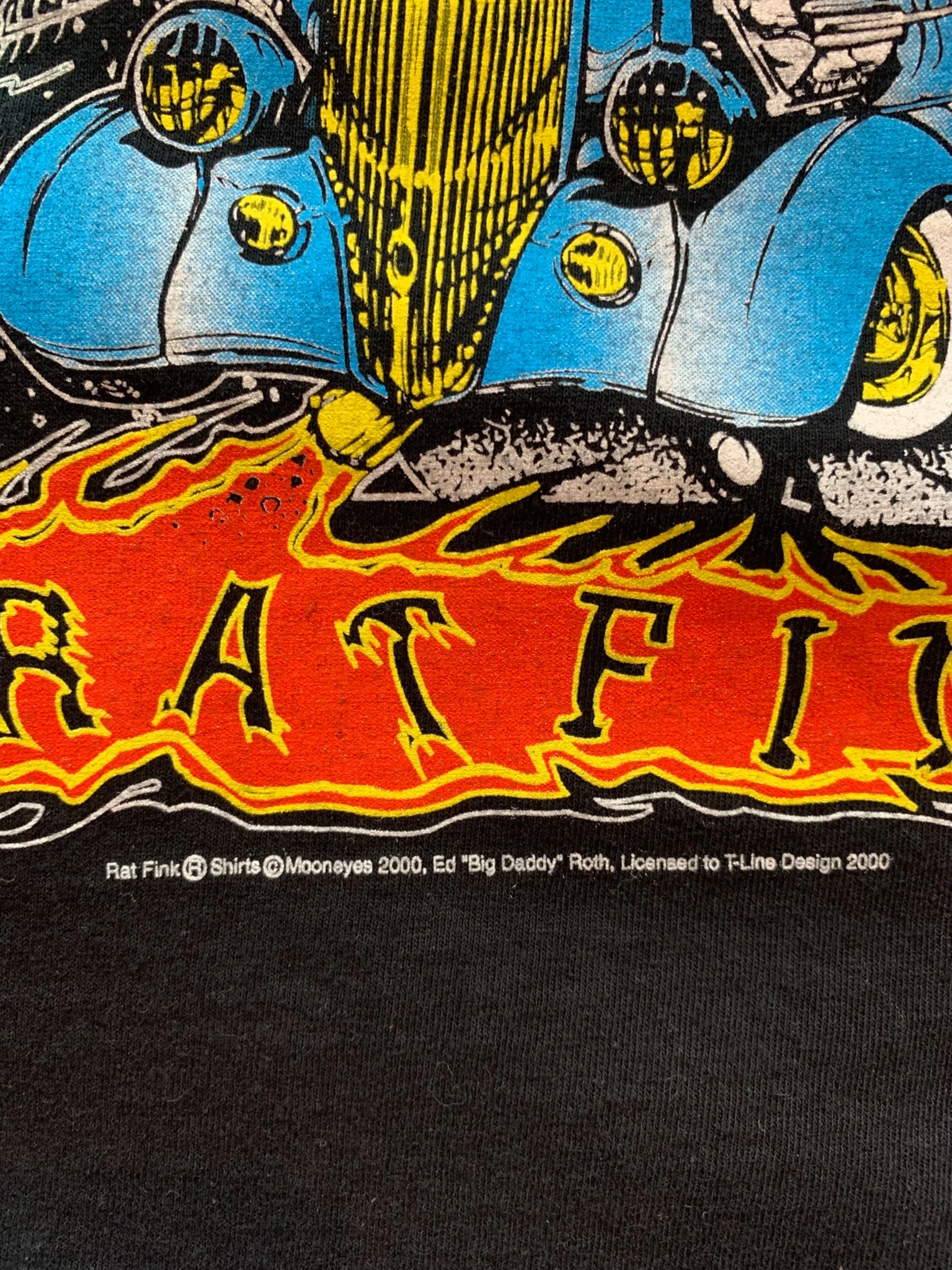 Retro 2000s Black Rat Fink Graphic T-Shirt