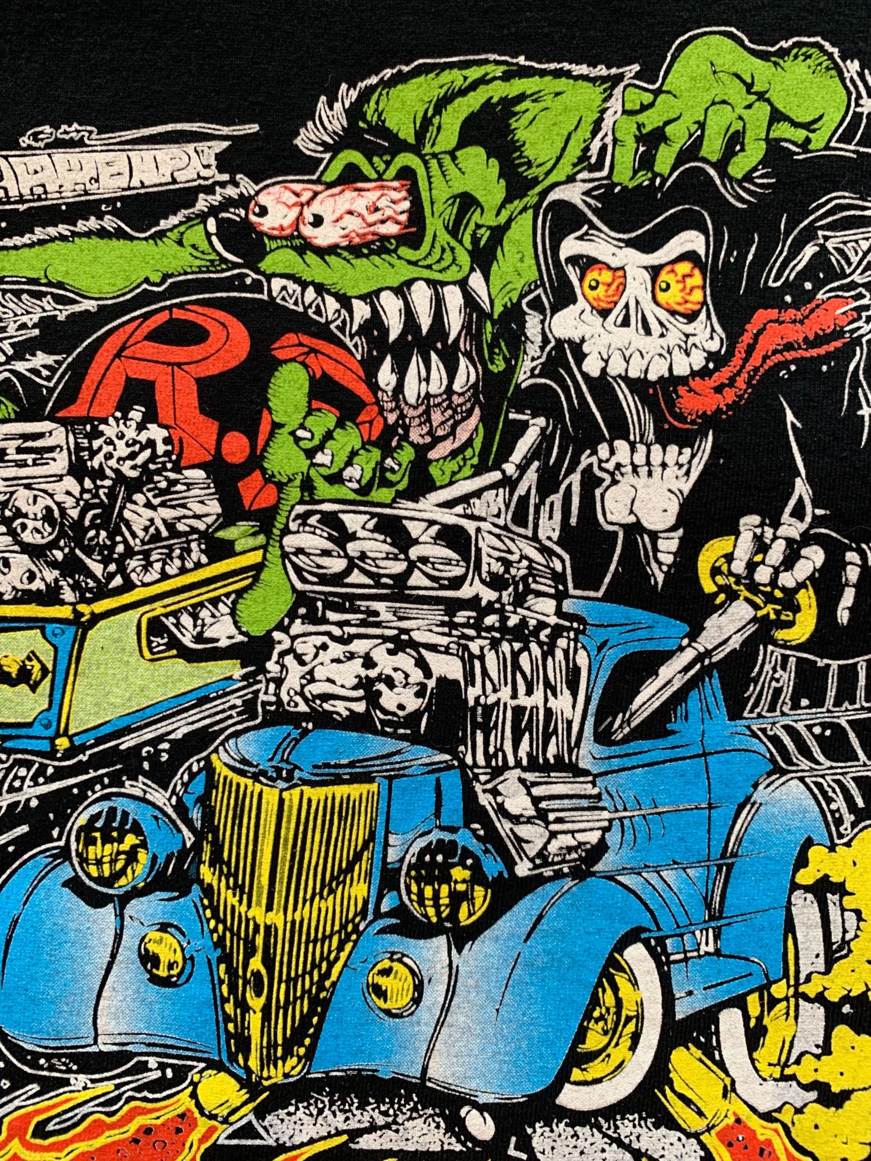 Retro 2000s Black Rat Fink Graphic T-Shirt