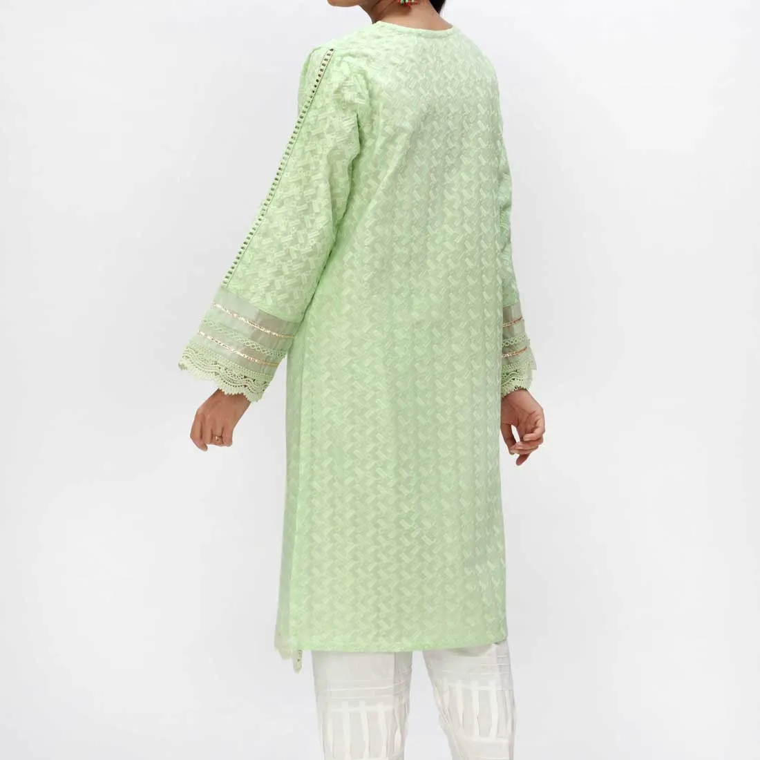 1PC- Embroidered ChikanKari Shirt PS4074