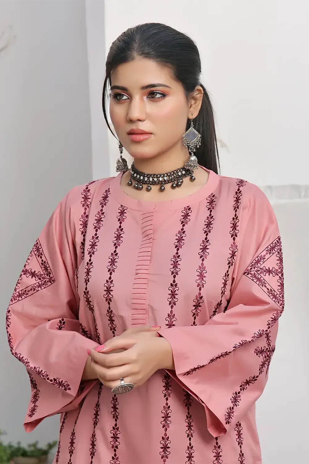 2PC Stitched Embroidered Lawn Shirt and Trouser KST-2523