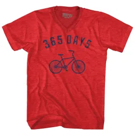 365 Days Bike Adult Tri-Blend V-neck T-shirt