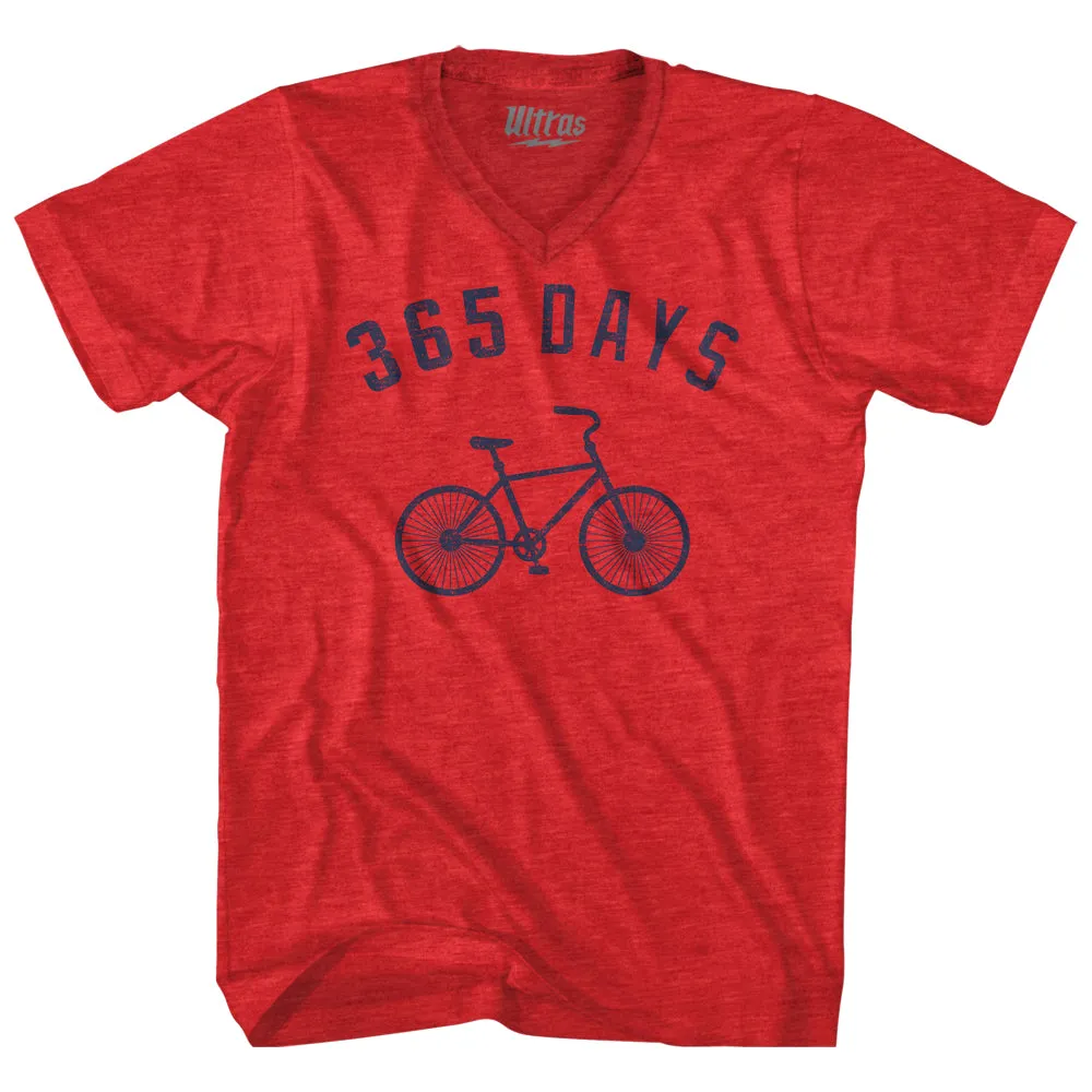 365 Days Bike Adult Tri-Blend V-neck T-shirt