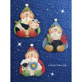 #704 Christmas Farm Animals Ornament Set