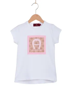 Aigner T-Shirt Logo Block White
