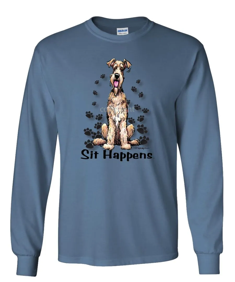 Airedale Terrier - Sit Happens - Long Sleeve T-Shirt