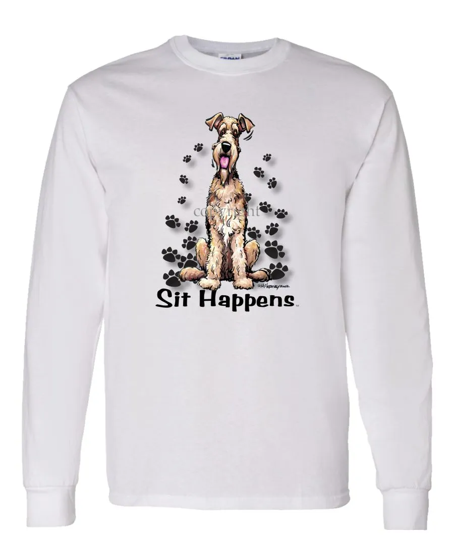 Airedale Terrier - Sit Happens - Long Sleeve T-Shirt