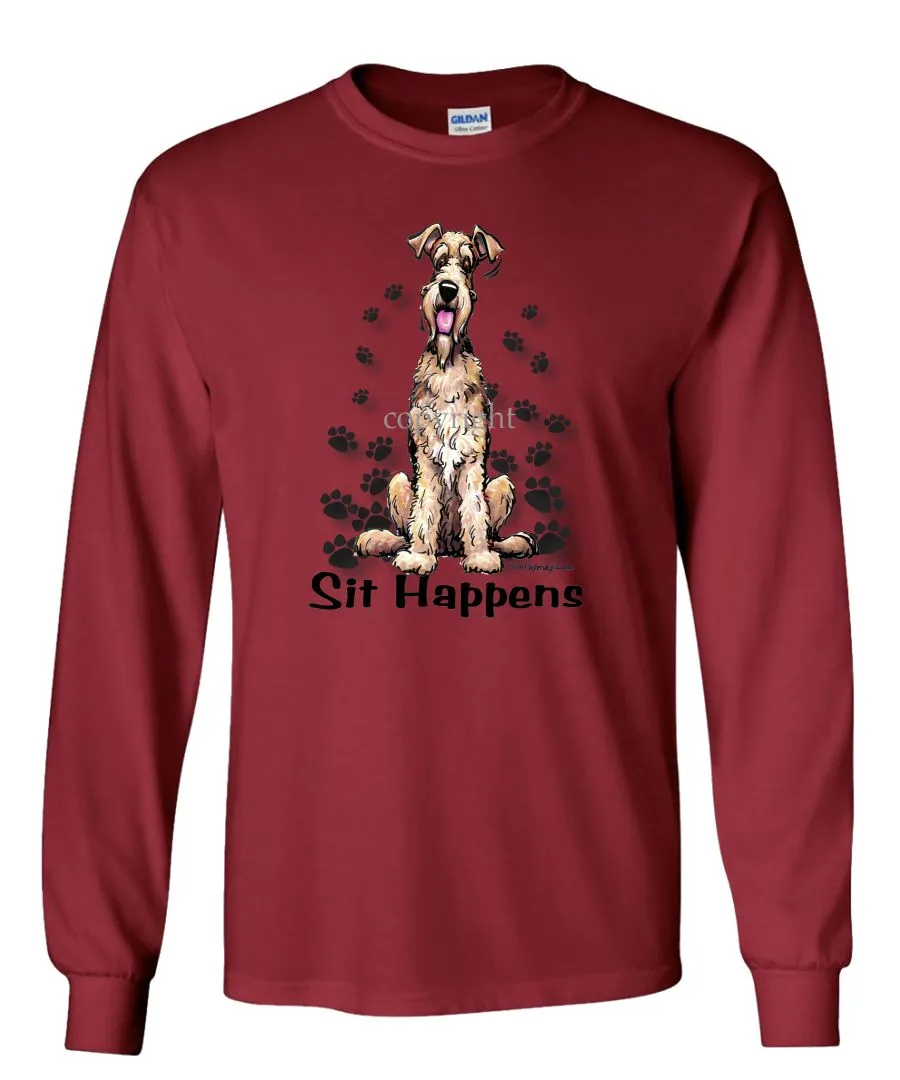 Airedale Terrier - Sit Happens - Long Sleeve T-Shirt