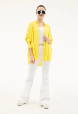 Allover Ethnic Motif Oversize Shirt (Free Size)