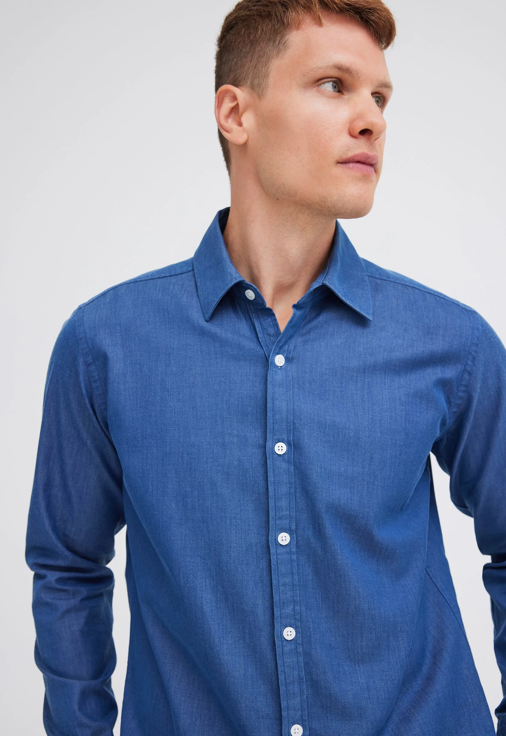 Alwyn Denim Shirt - Prussian Blue