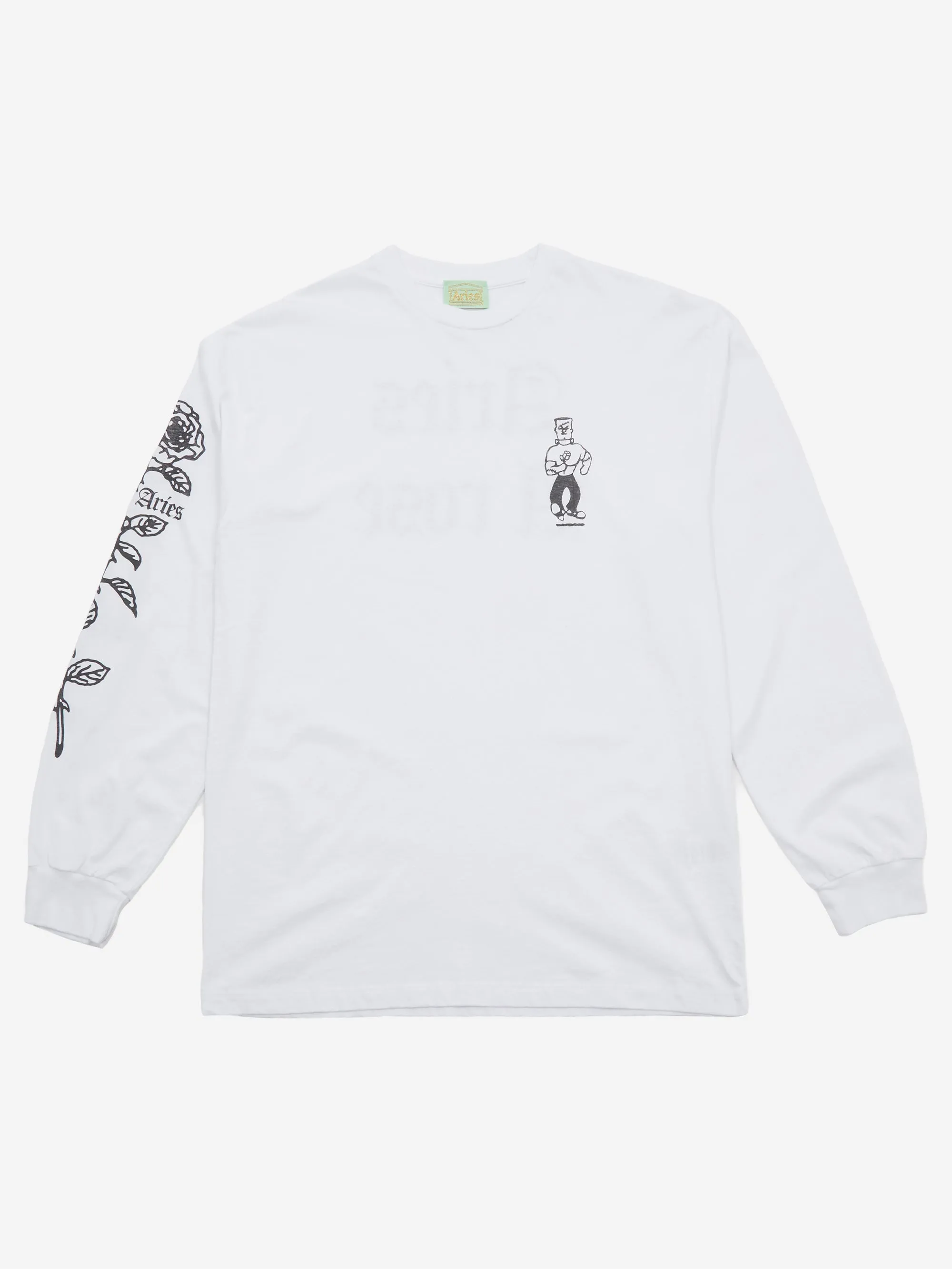 Aries Arose Long Sleeve T-Shirt - White