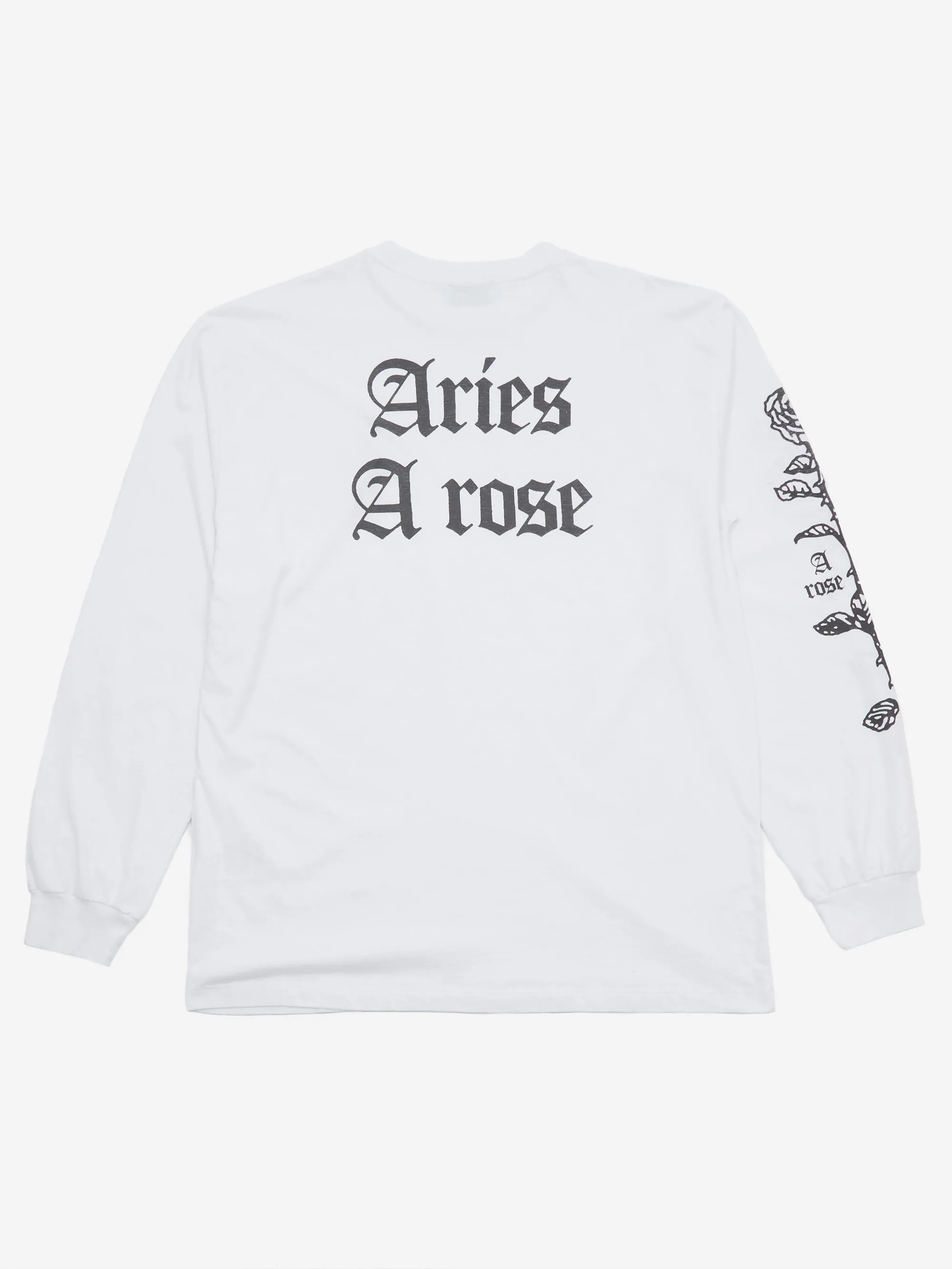 Aries Arose Long Sleeve T-Shirt - White
