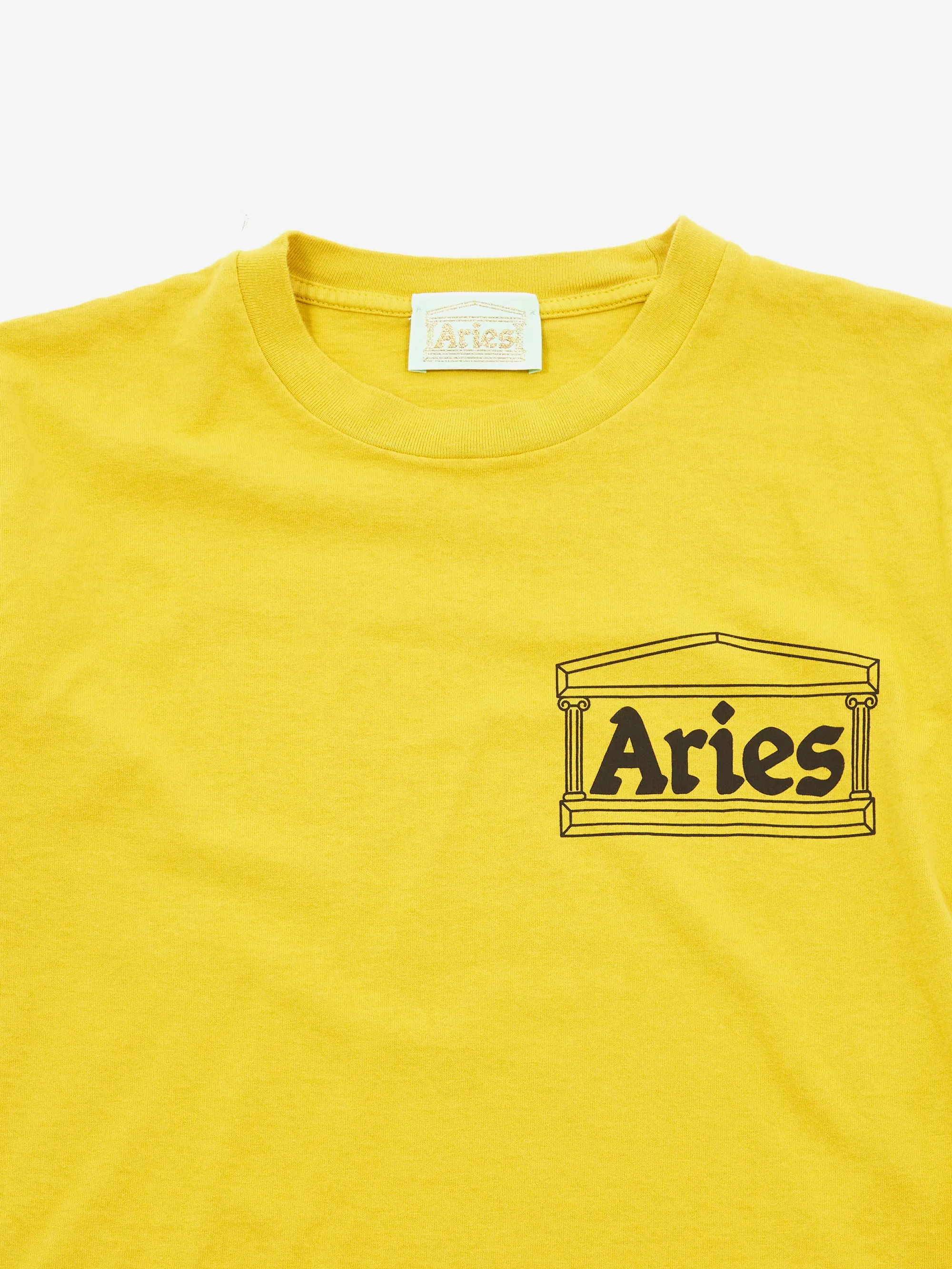 Aries Temple SS Tee (Baby Fit) - Chartreuse