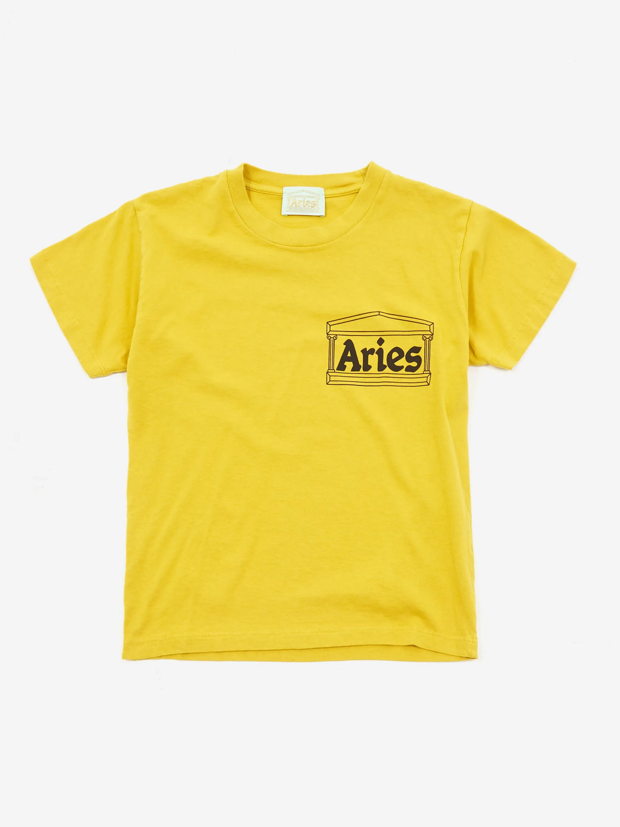 Aries Temple SS Tee (Baby Fit) - Chartreuse