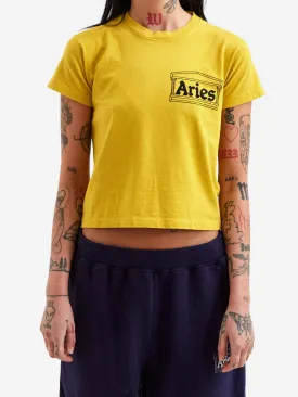 Aries Temple SS Tee (Baby Fit) - Chartreuse