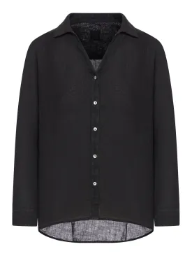 asymmetric linen shirt