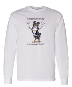Australian Shepherd  Black Tri - Best Dog in the World - Long Sleeve T-Shirt