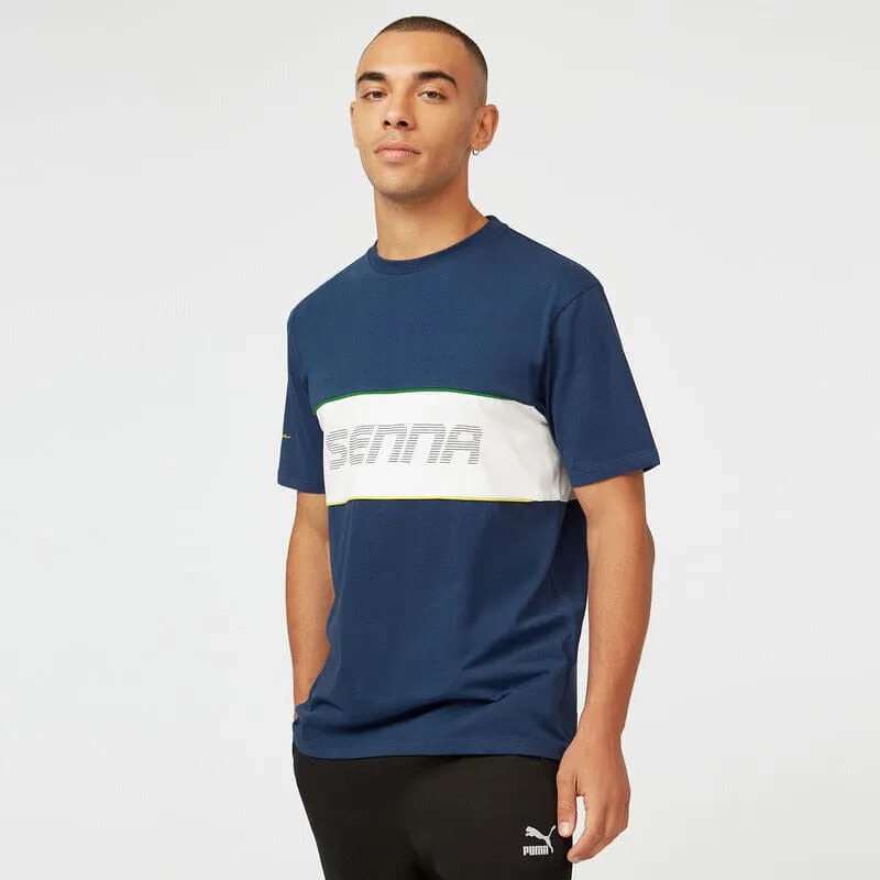 Vintage Ayrton Senna Racing Commemorative T-Shirt for Motorsport Fans