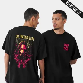 Baba Yaga - John Wick Tribute Oversized (Left Pocket & Back) T-Shirt