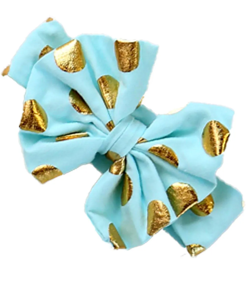 Baby Girl Mint and Gold Pom Pom Summer Romper With Headband