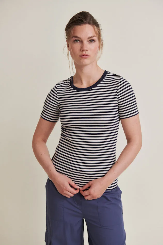 BASIC APPAREL Ludmilla O-neck T-shirt birch navy women