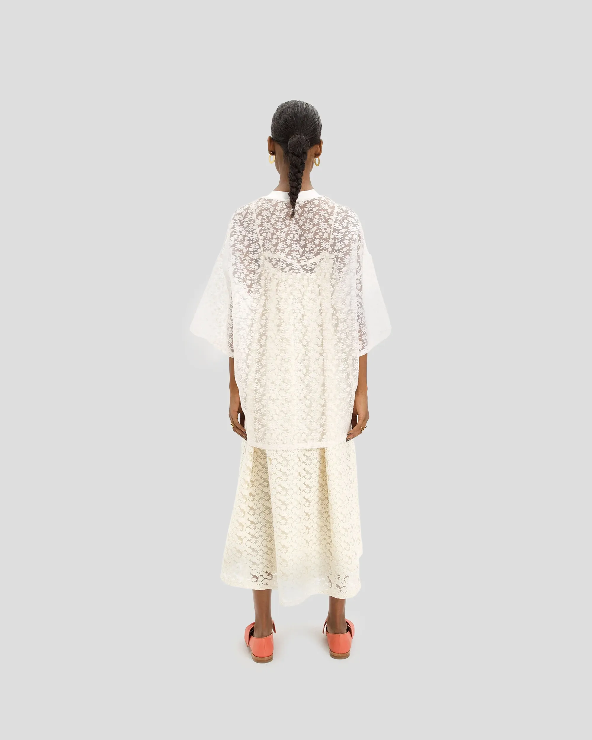 Basket T-shirt in Angel Veil