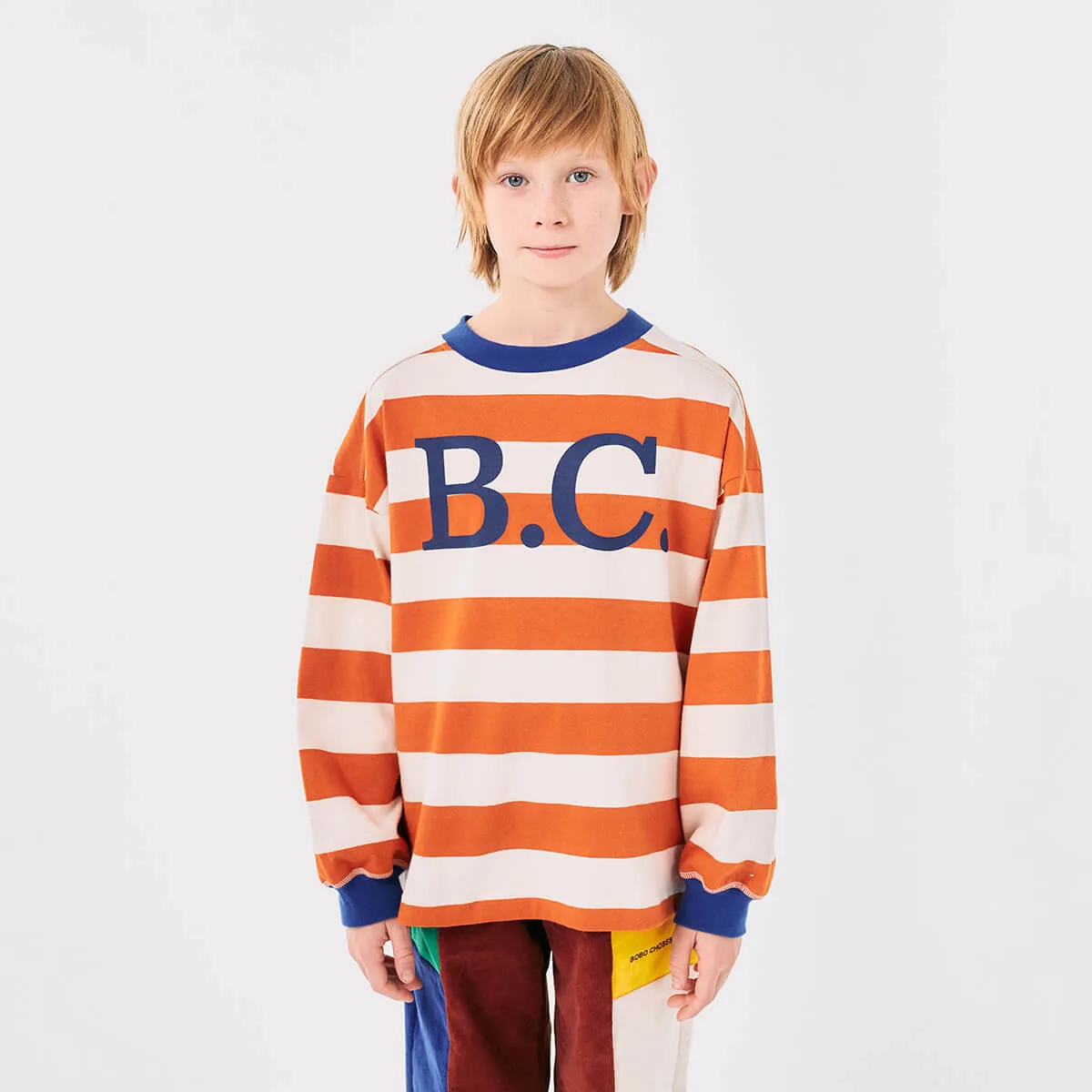B.C Stripes Long Sleeve T Shirt by Bobo Choses