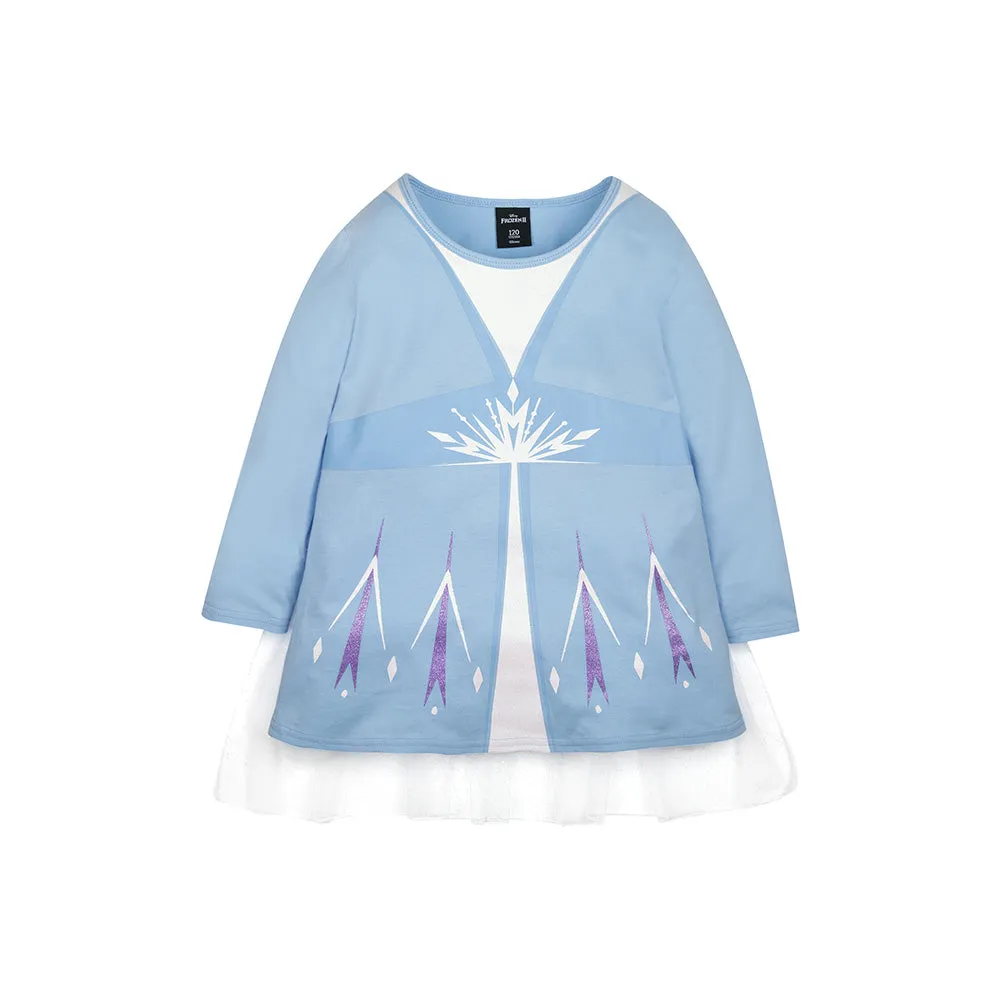 Beast Kingdom Frozen 2 Series Elsa Cloak Kids Tee - (Blue)