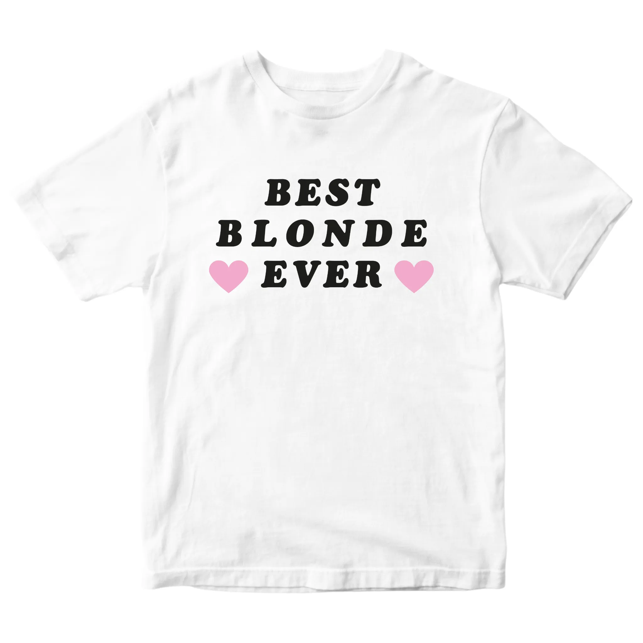BEST BLONDE EVER, BABY TEE - HVID