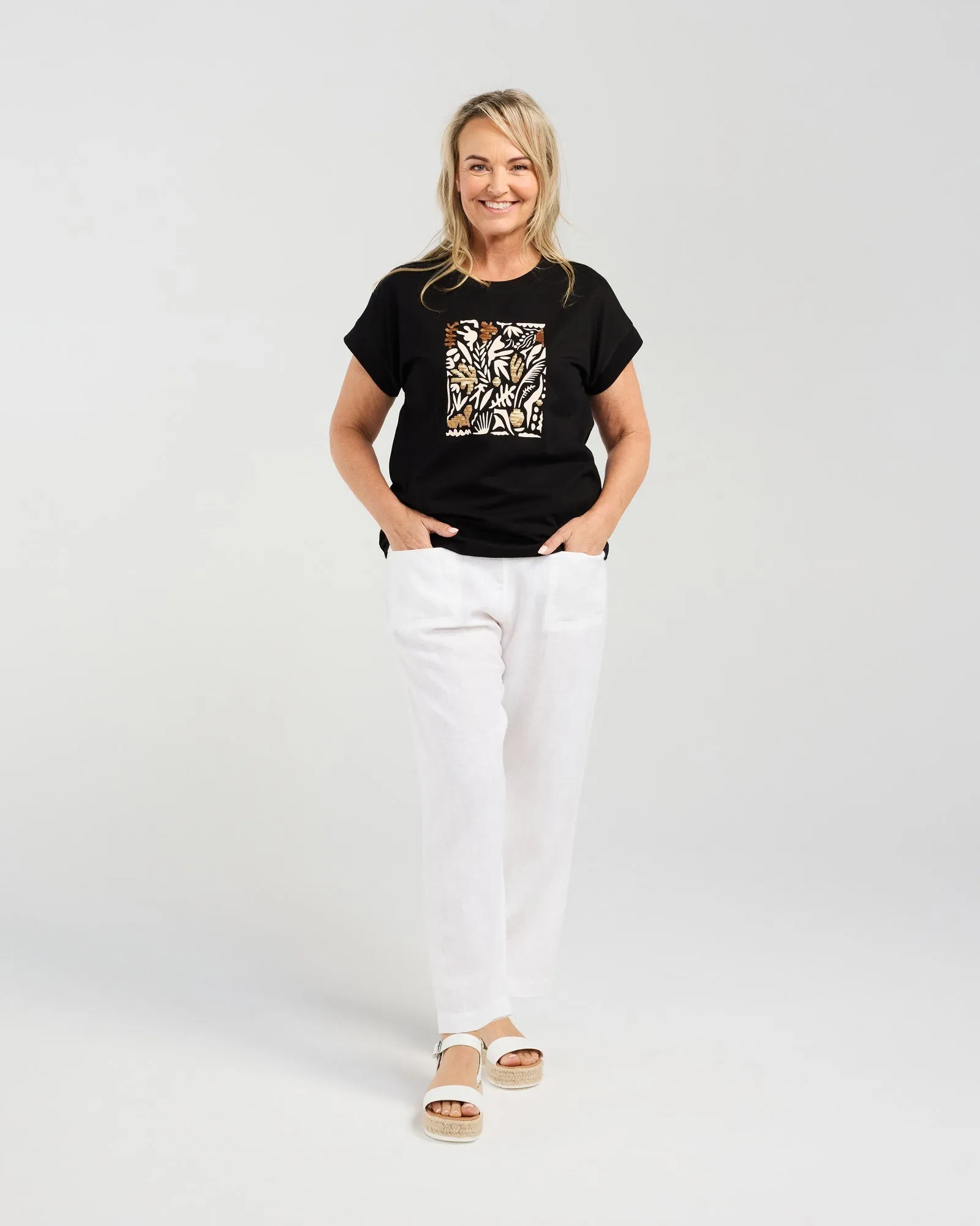 Blackstone Palm Leaf Pattern T-Shirt