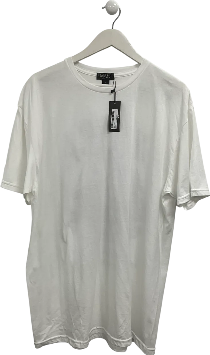 boohooMan White Oversized Colorado Mountains Graphic T Shirt UK M