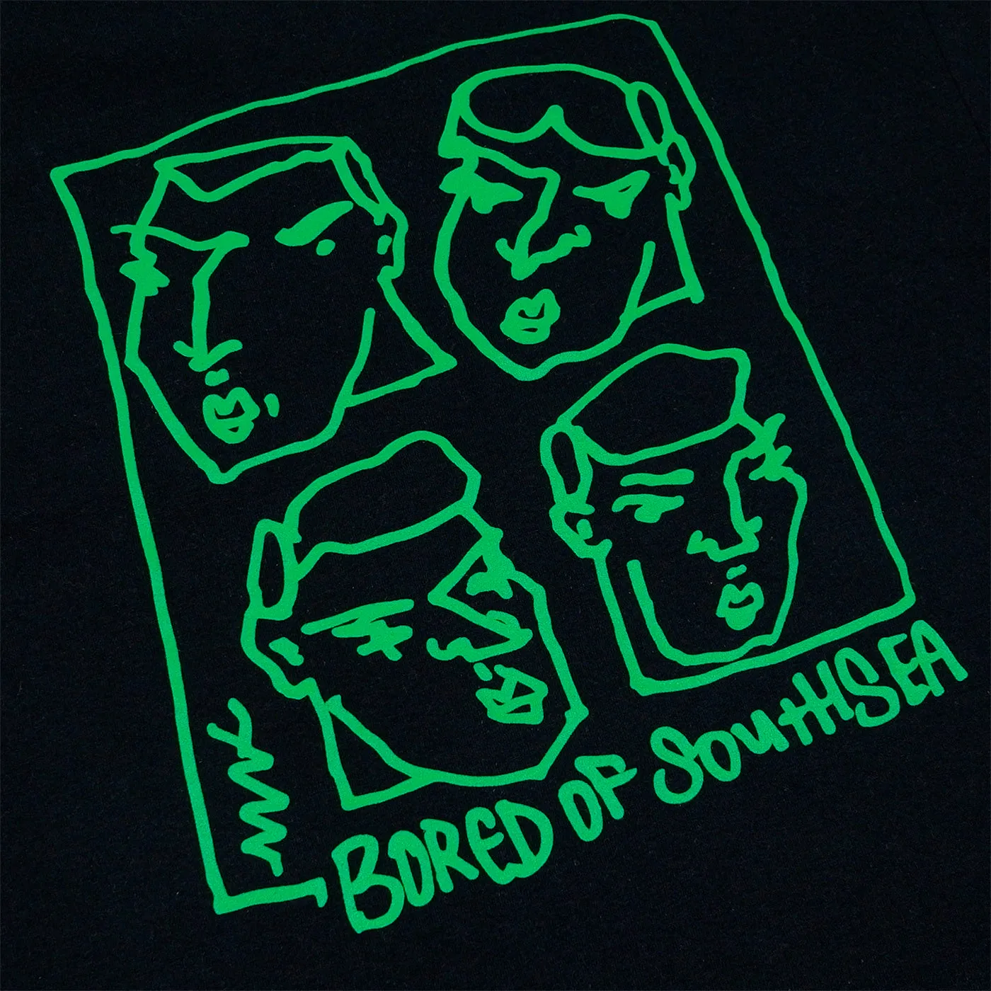 Bored of Southsea Alv T Shirt - Black
