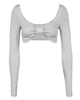 Bow Ultra Crop - Grey