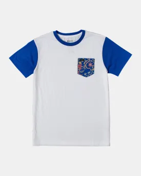 Boys Ollie Color Block Pocket T-Shirt - Blue