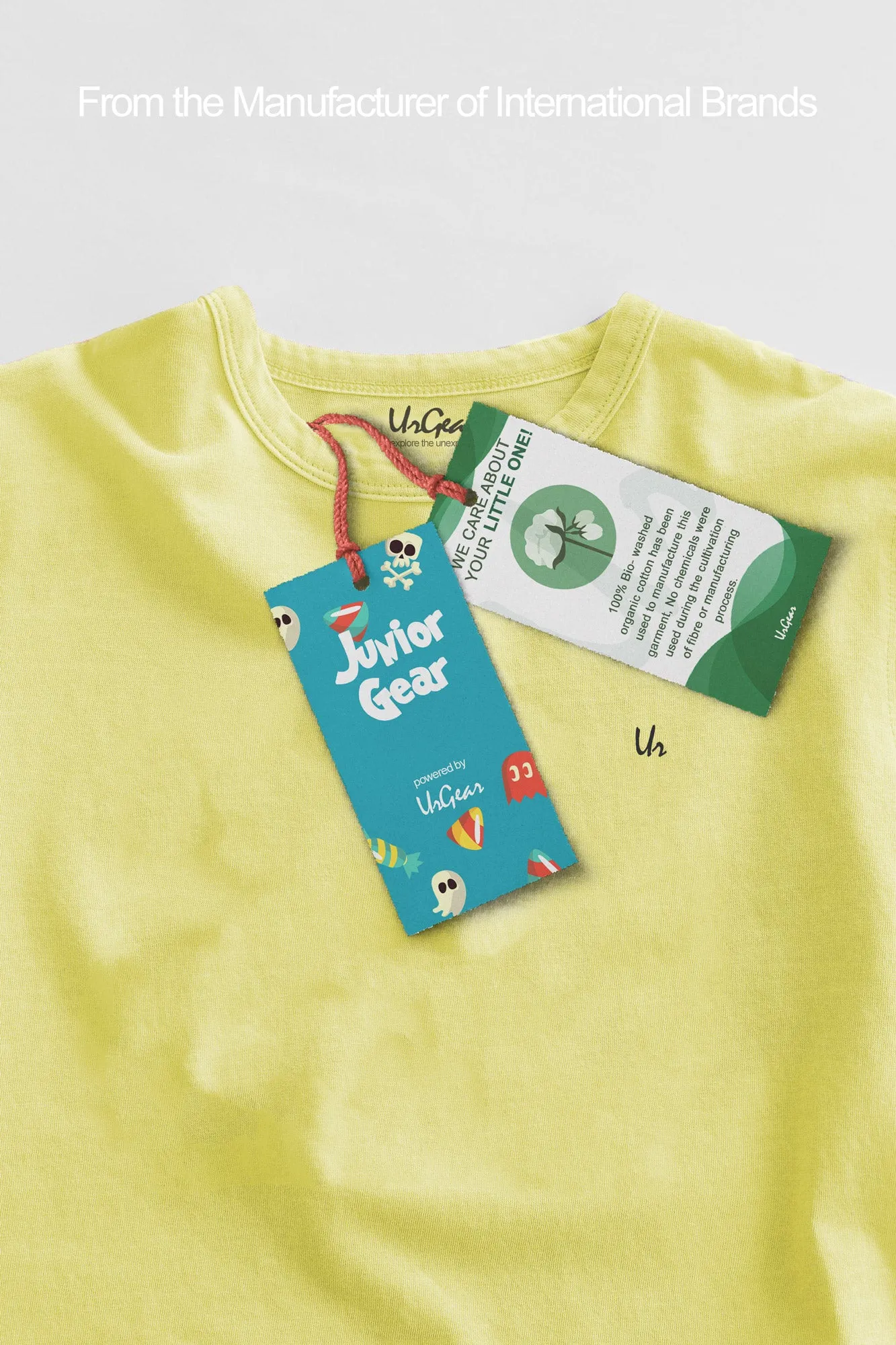 Boys Solid Light Yellow Round Neck T-shirt