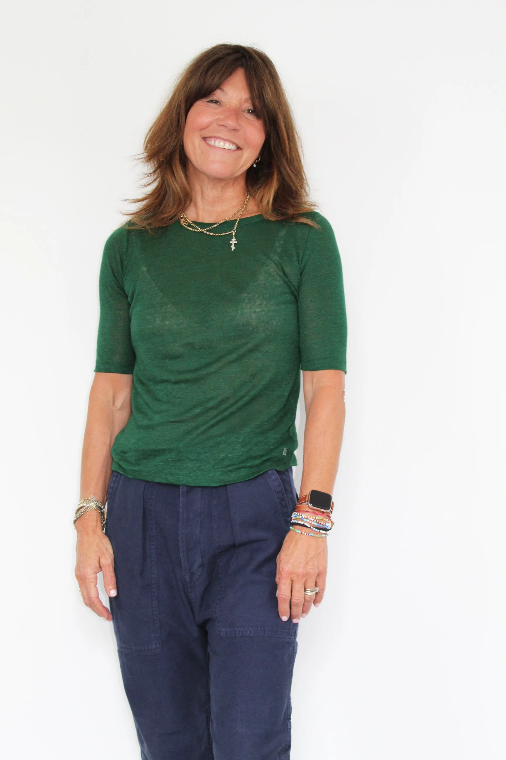 BR Seas12 Linen T-shirt in Eden