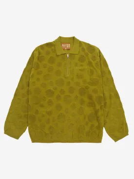 Brain Dead Dot Half Zip Sweater - Moss