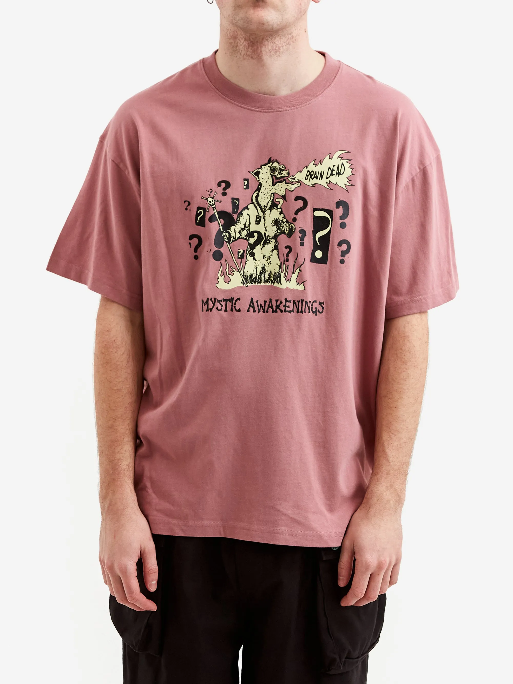 Brain Dead Mystic Awakenings T-Shirt - Rose Taupe