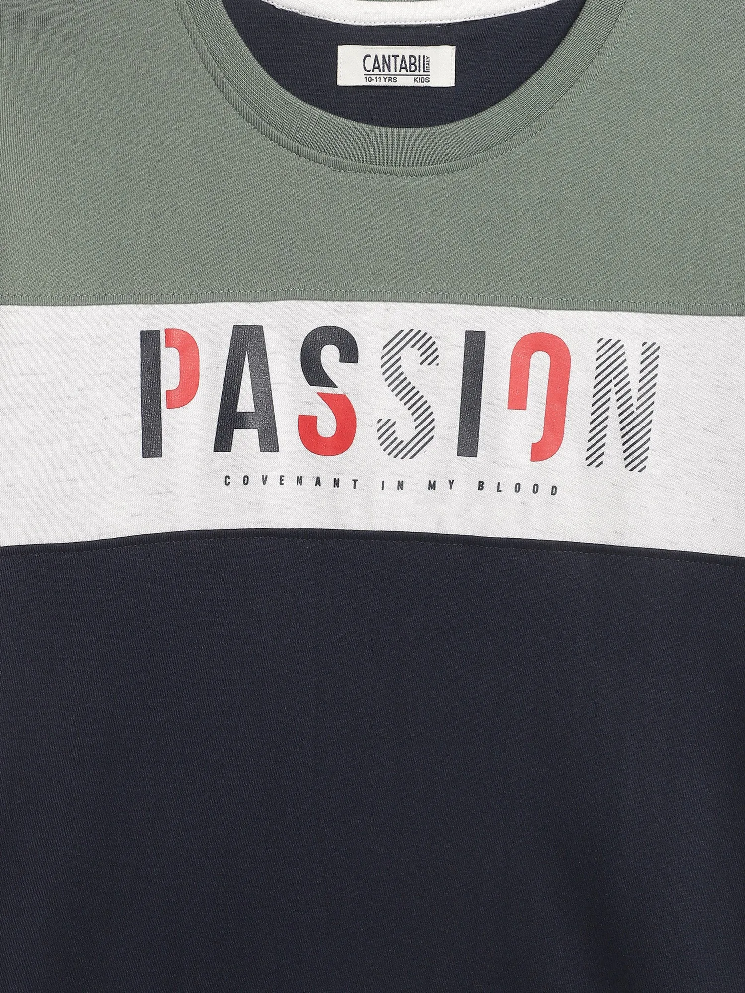 Cantabil Boys Round Neck Green T-Shirt
