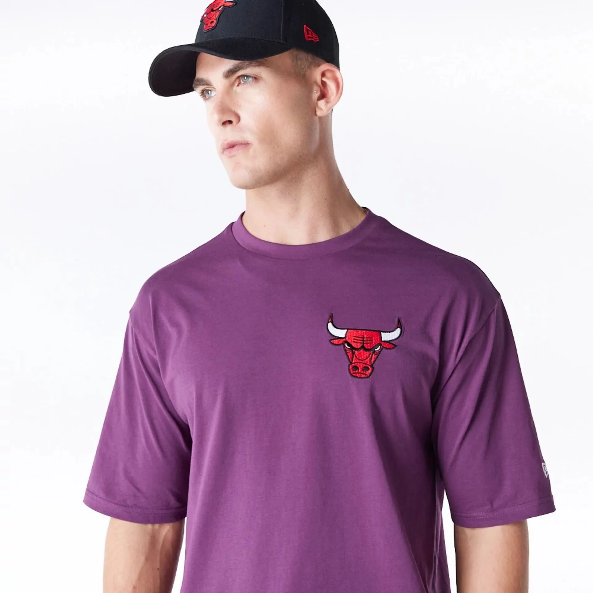 Chicago Bulls League Essential Dark Purple Oversized T-Shirt