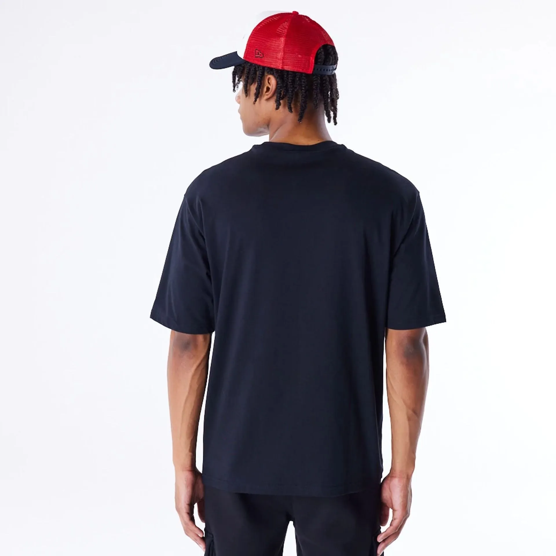 Chicago Bulls NBA Script Graphic Black Oversized T-Shirt