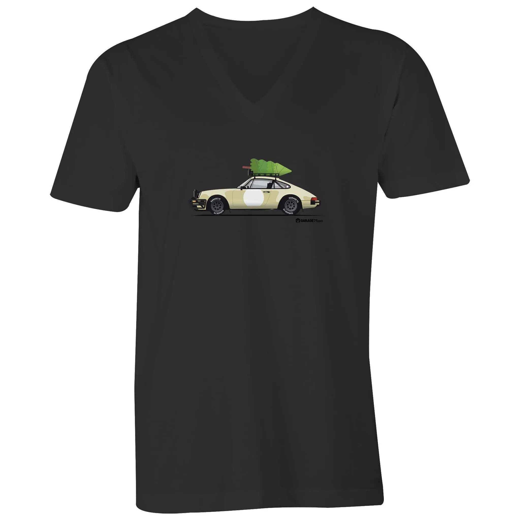 Christmas Porsche 911 Safari  Mens V-Neck Tee