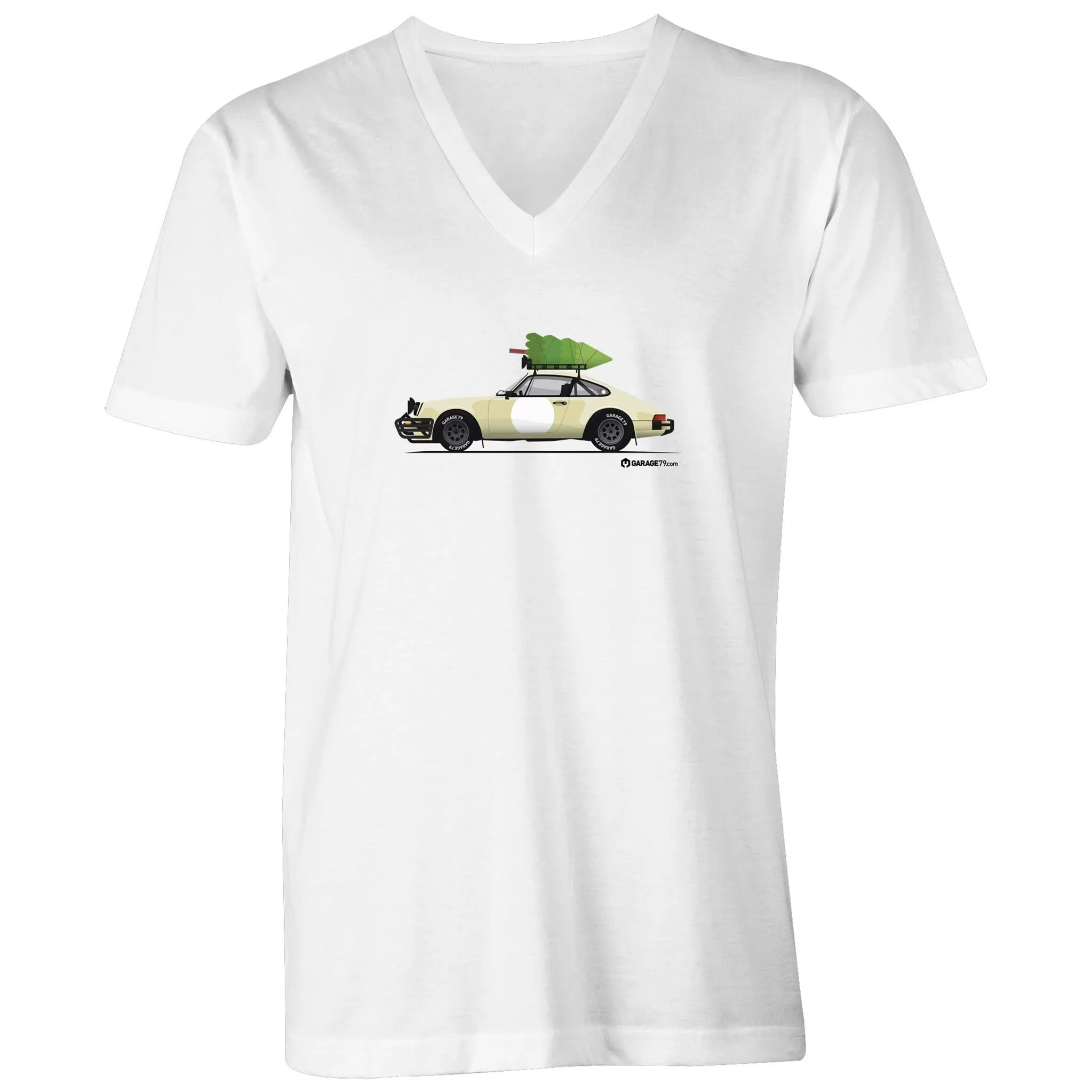 Christmas Porsche 911 Safari  Mens V-Neck Tee