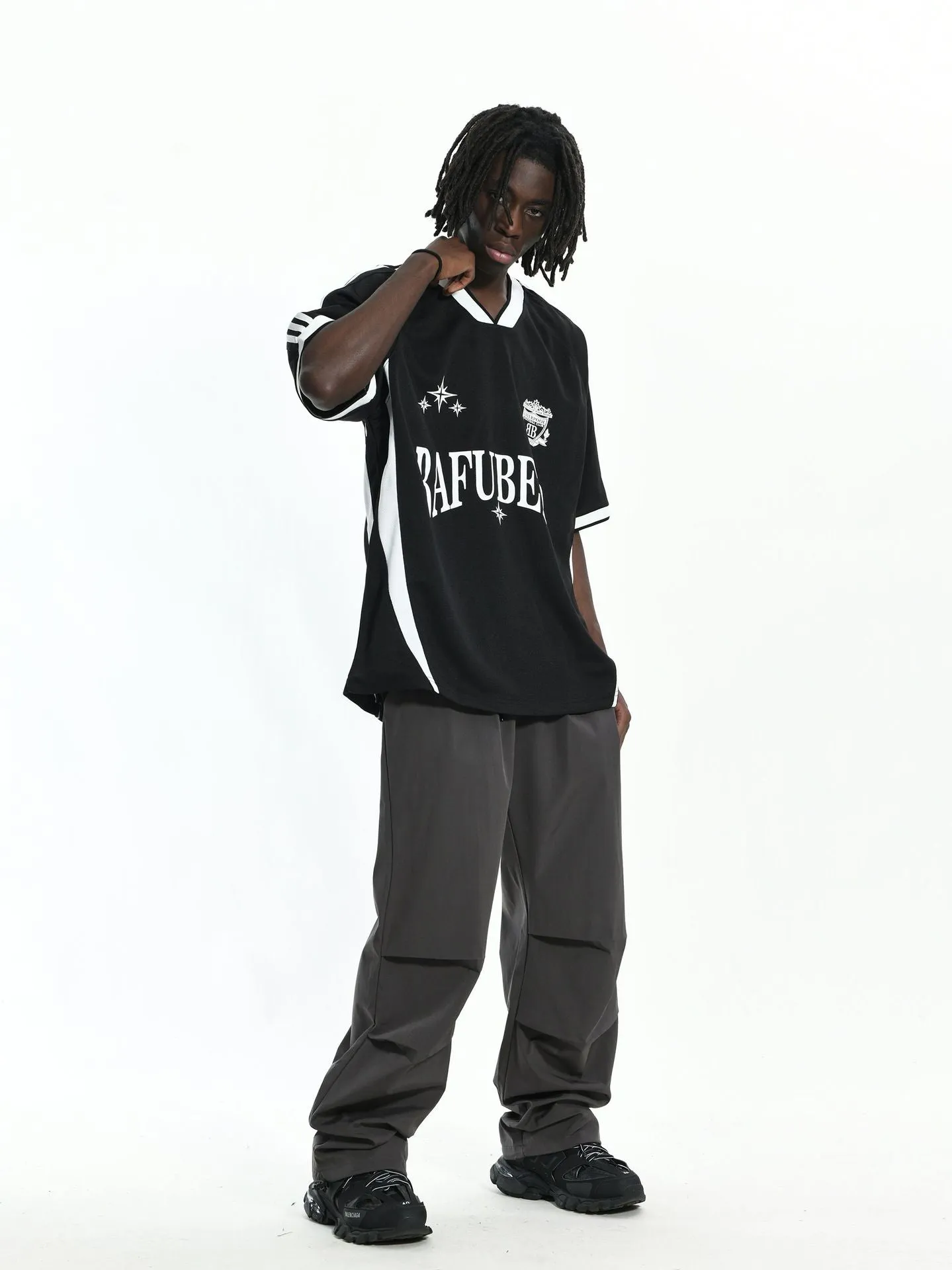 Color Block | Oversized Sports Jersey T-Shirt