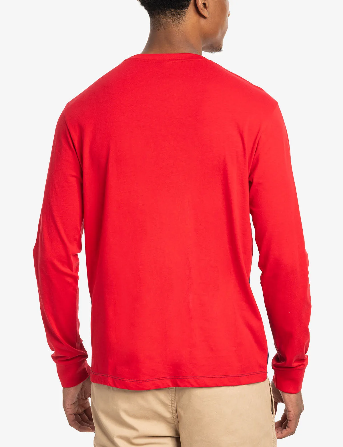 COLORBLOCK PIECED LONG SLEEVE T-SHIRT