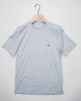 C.P. Company 30/1 Jersey Embroidered Logo T-Shirt / Grey Melange
