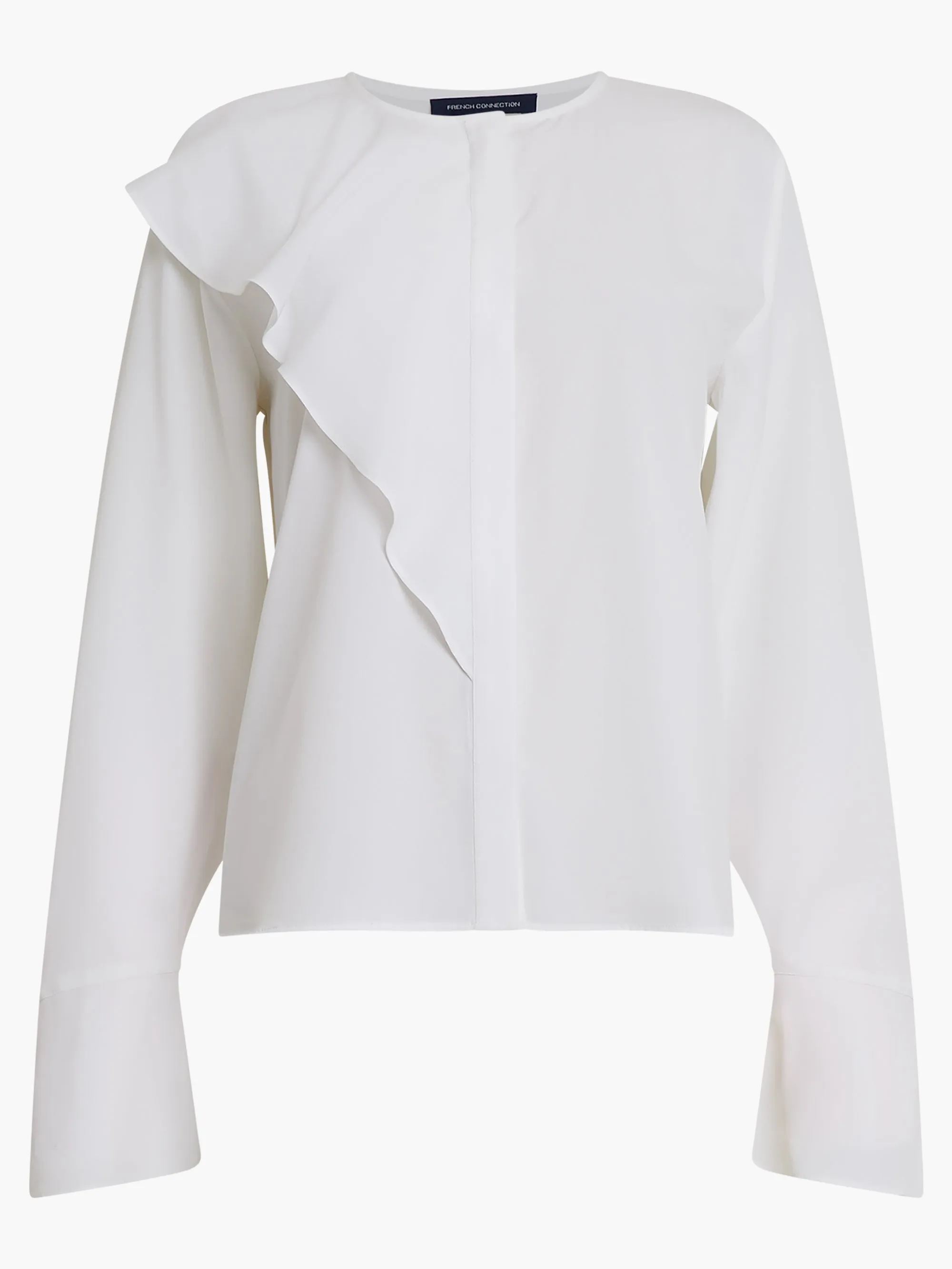 Crepe Light Recycled Asymmetric Frill Shirt