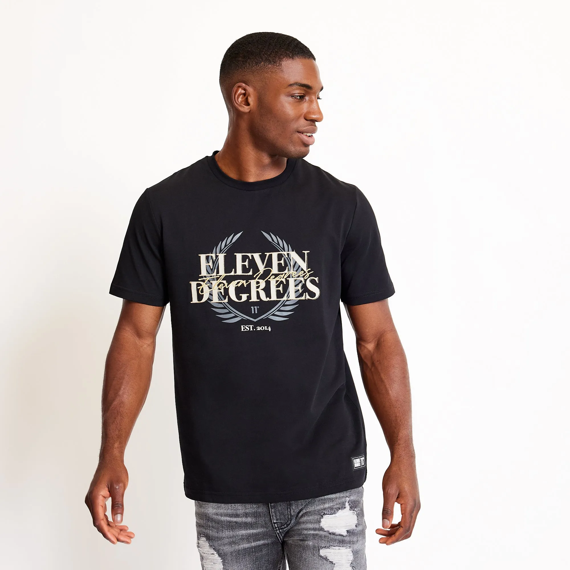 Crest Graphic T-Shirt - Black