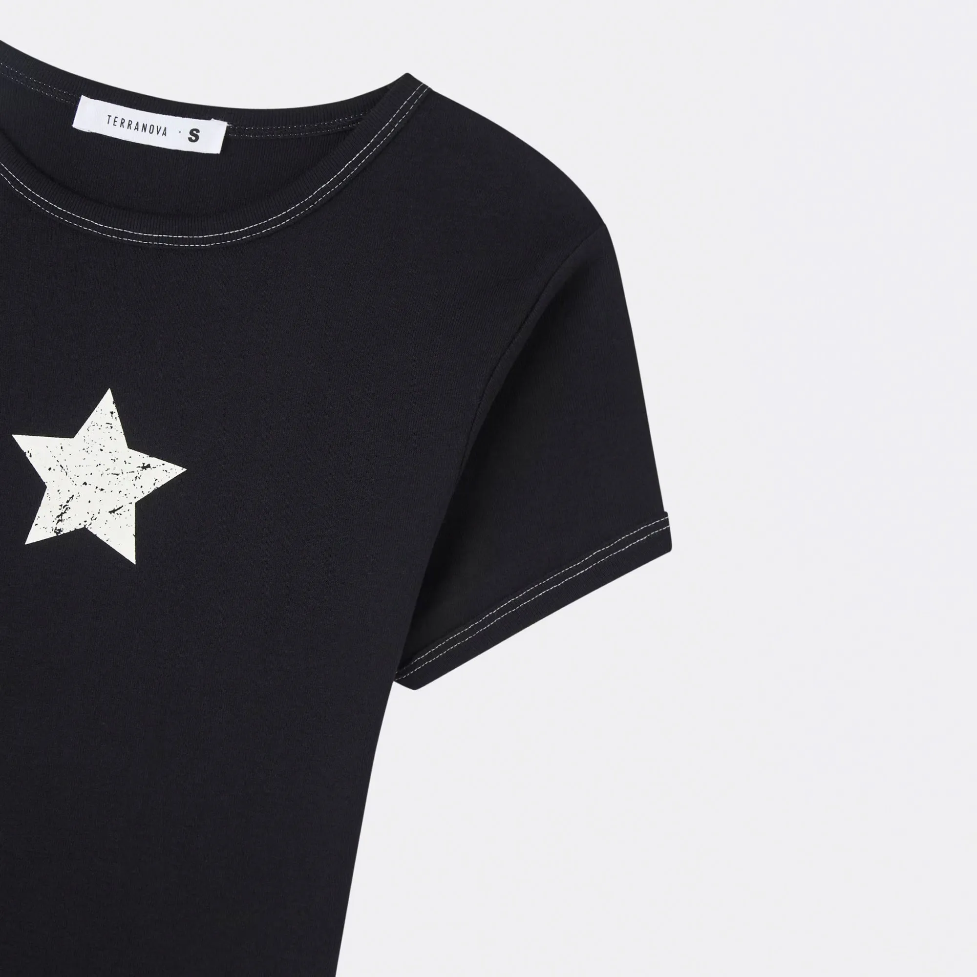 Cropped Short Sleeve T-Shirt