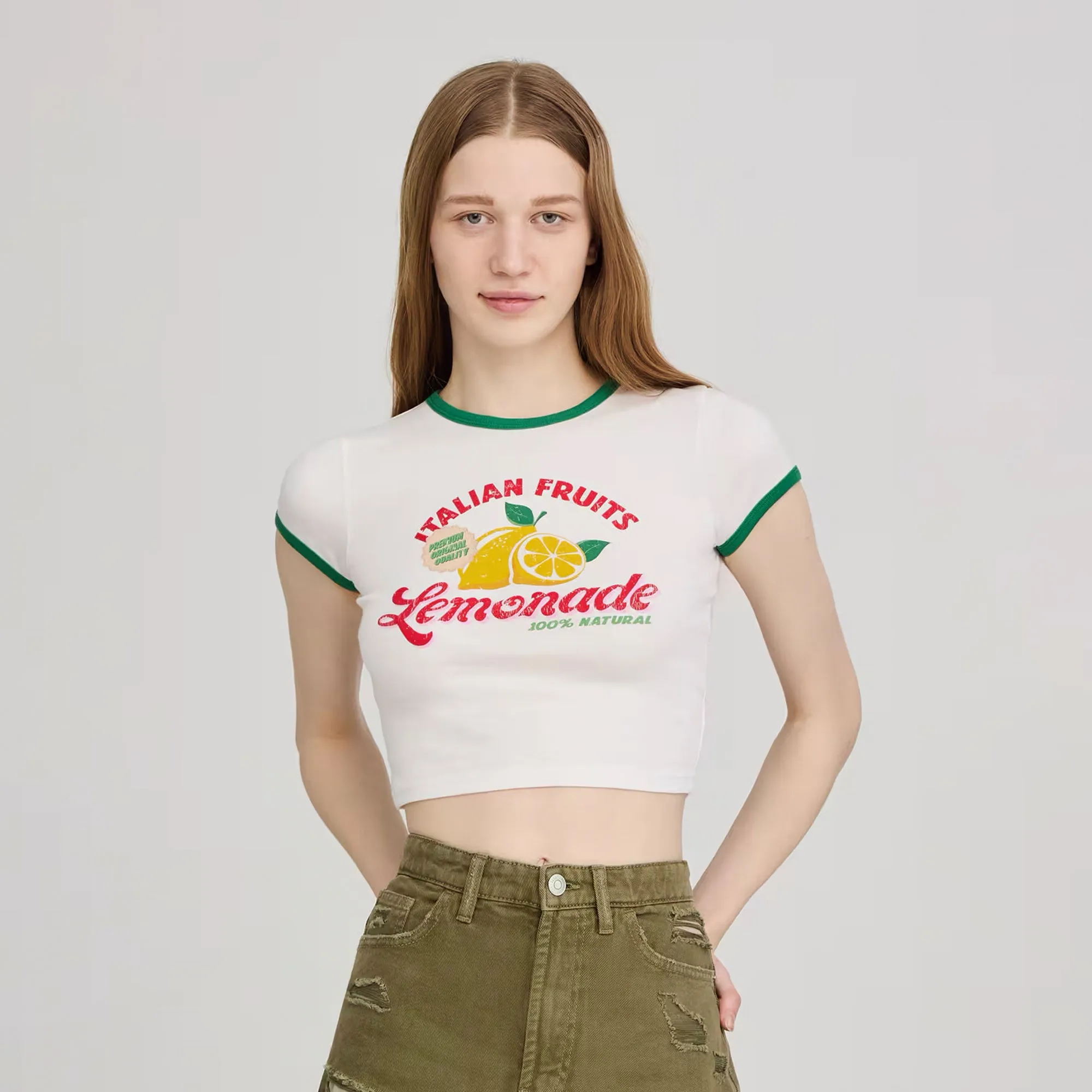 Cropped Short Sleeve T-Shirt