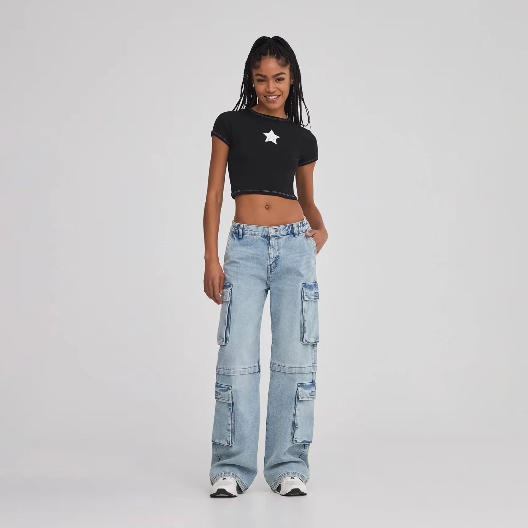Cropped Short Sleeve T-Shirt